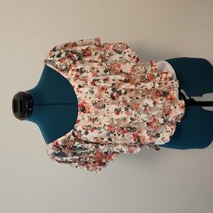 Love J off-shoulder lace floral top